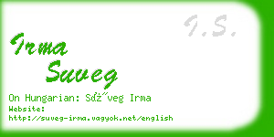 irma suveg business card